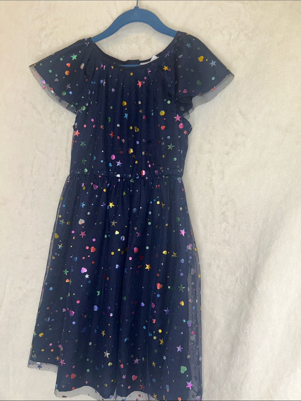 Gap Kids Girls' Navy Star & Heart Sparkle Dress